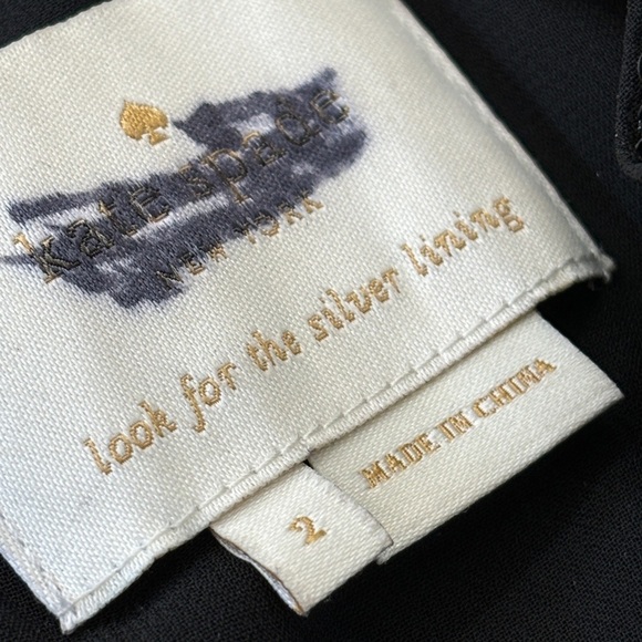 Kate Spade sequin dress black plunging neckline size 2 - Picture 8 of 16